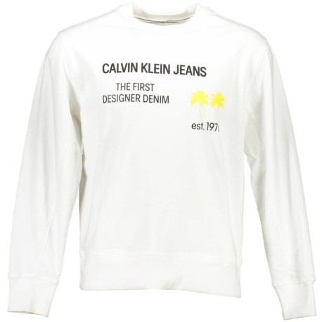 MIKINA CALVIN KLEIN BEZ ZIPU PÁNSKÁ BÍLÁ